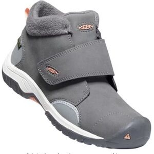 Keen Waterproof Leather Snow Boots Gray 100g Insulation Kids Size 3